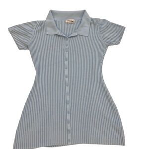 Urban Outfitters Sky Blue Ribbed Knit Dress